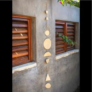 Celestial and geometric shape metal wind chime